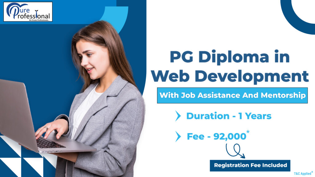 PG Diploma in Web Development with job assistance and mentorship