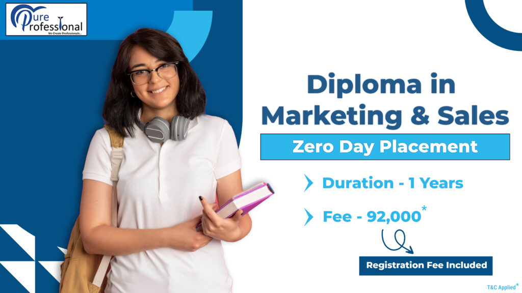 Zero day placement Diploma in Marketing Sales