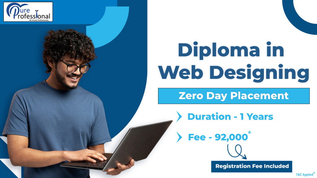 Zero day placement Diploma in Web Designing by