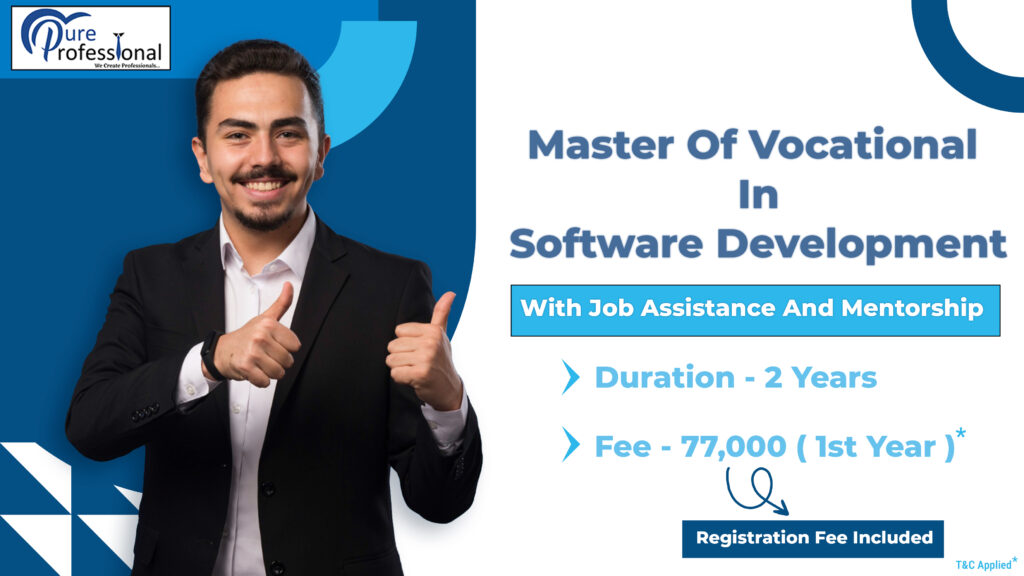 M.Voc in Software Development with job assistance and mentorship