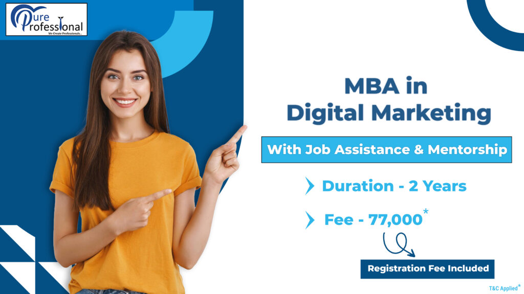 MBA in Digital Marketing with job assistance and mentorship