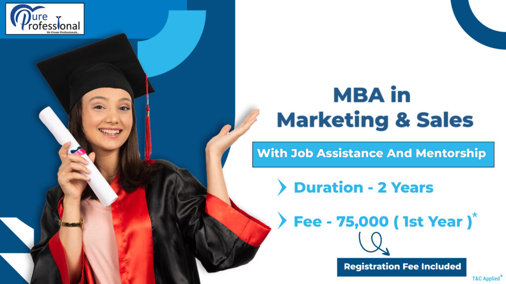 MBA in Marketing and Sales with job assistance and mentorship